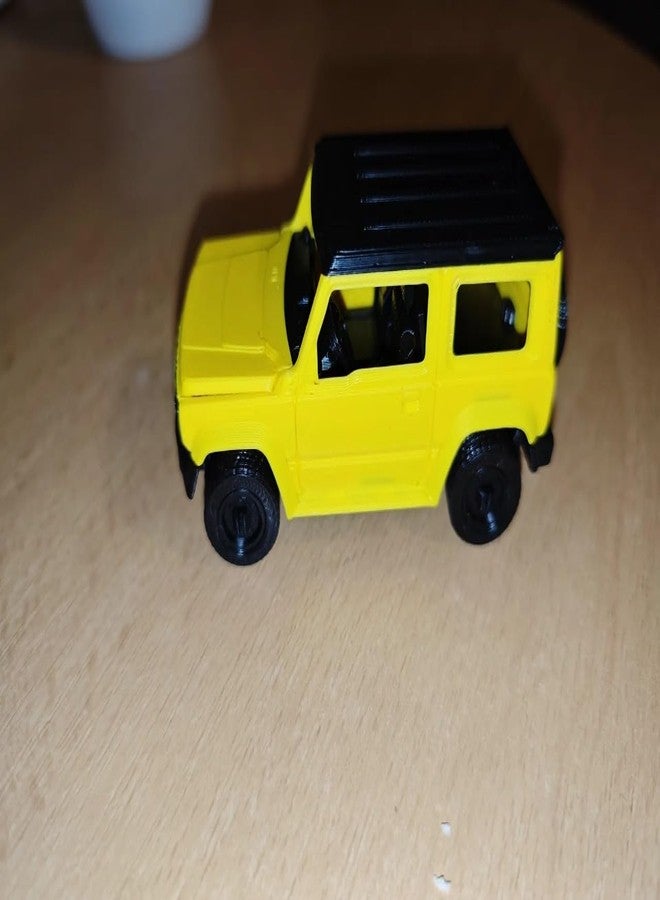 Beoals Die-Cast Off-Road SUV Model Car, Yellow and Black, 1:32 Scale - Image 4